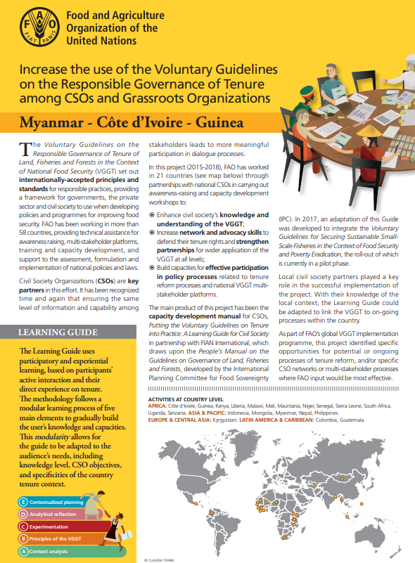 Increase the use of the Voluntary Guidelines on the Responsible